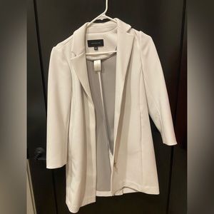 White Ann Taylor zip white coat jacket